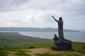 Statue of Manannan overlooking Lough Foyle