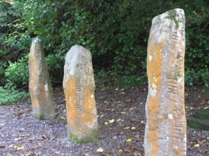 3 of the Collaiste Ide Ogham Stones in Co. Kerry