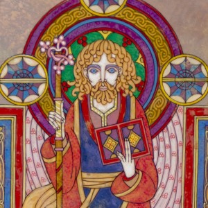 A Medieval Manuscript depiction of St. Finian