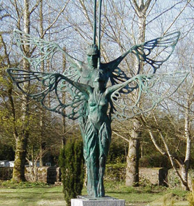 Sculpture of Étaín by Éamonn O'Doherty standing in the park near the Ardagh Heritage Centre, Co. Longford